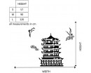Pagoda and Crane Vinyl Decals Modern Wall Art Sticker